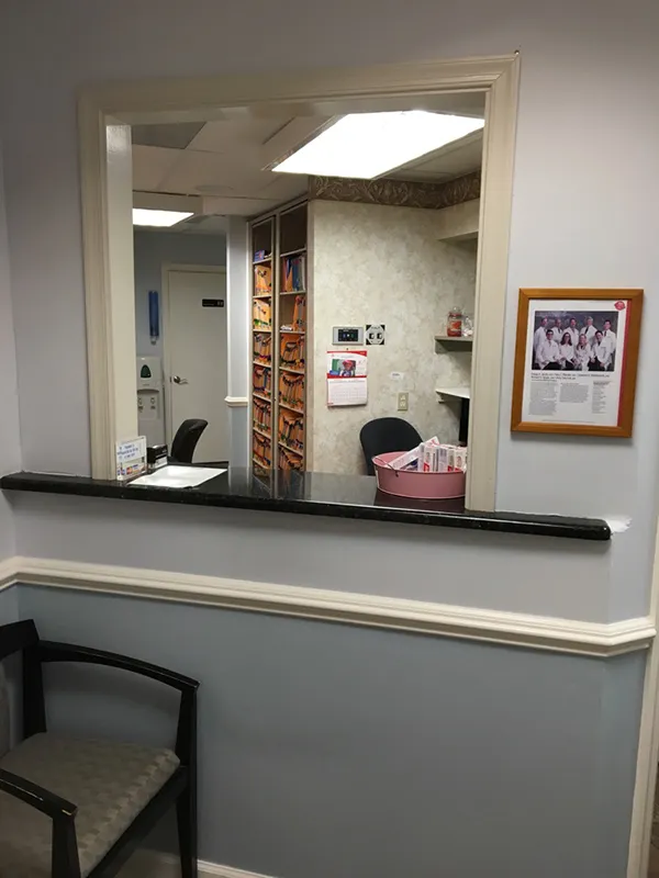 Front desk of Flanders office of [PRACTICE_NAME]