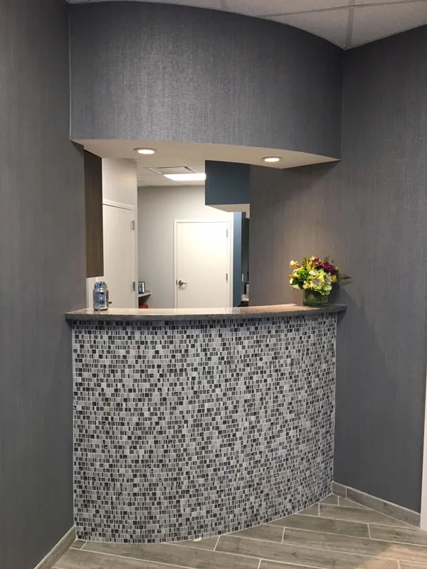 Sparta Township office patient check out area of Randolph Oral Surgery