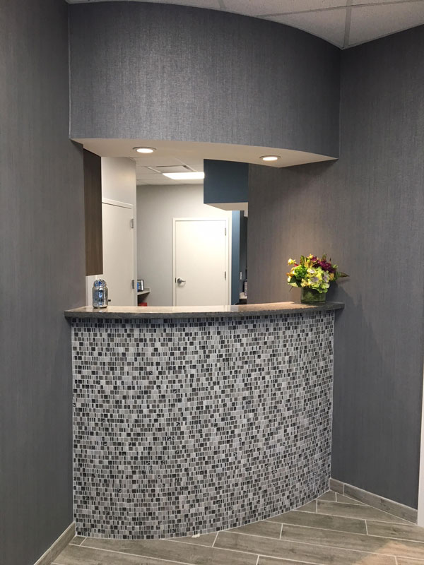 Sparta Township office patient check out area of Randolph Oral Surgery